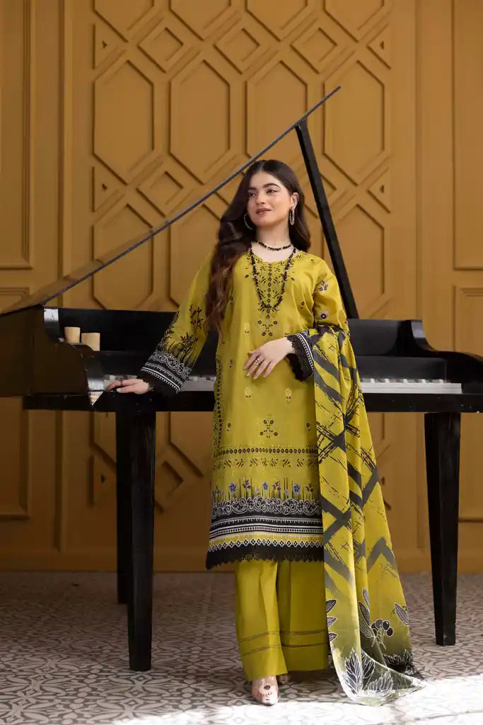 3 PIECE - EMBROIDERED LAWN SUIT