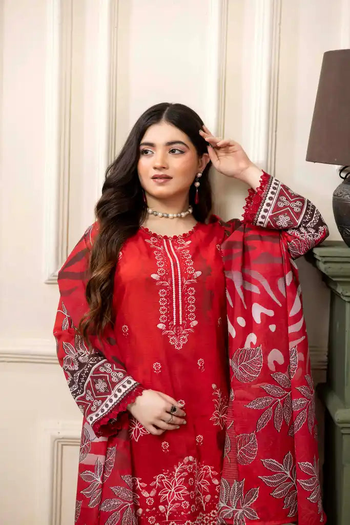 3 PIECE - EMBROIDERED LAWN SUIT