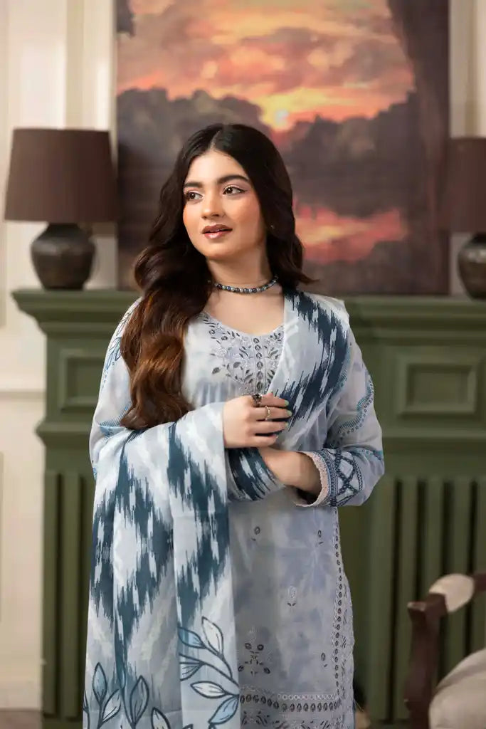 3 PIECE - EMBROIDERED LAWN SUIT