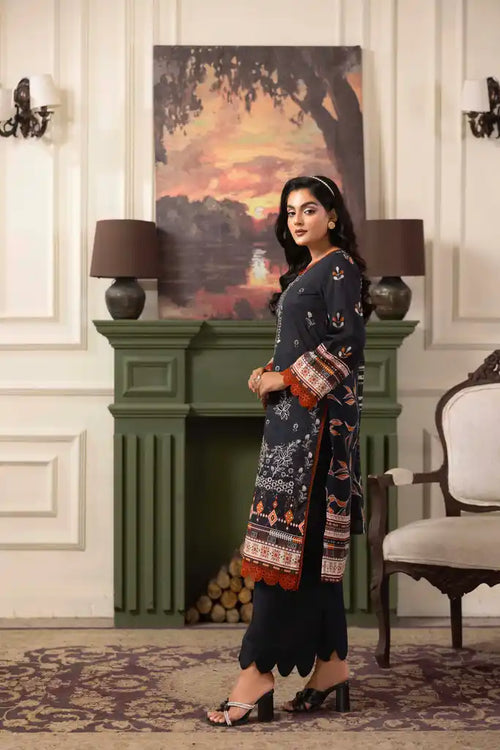 3 PIECE - EMBROIDERED LAWN SUIT