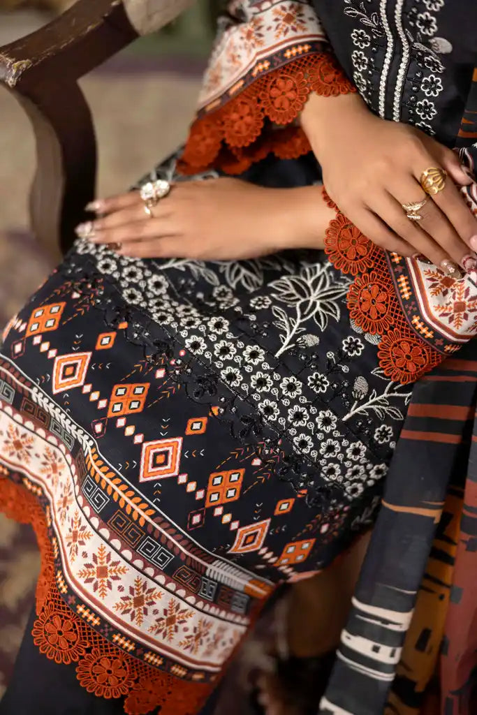3 PIECE - EMBROIDERED LAWN SUIT
