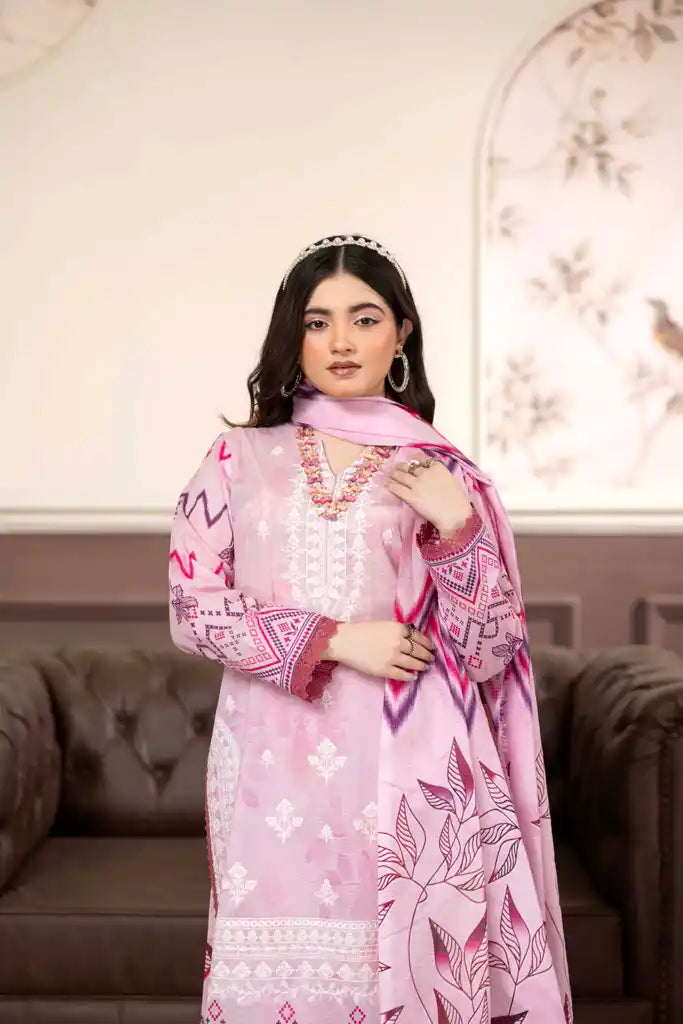 3 PIECE - EMBROIDERED LAWN SUIT