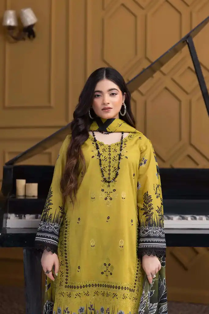 3 PIECE - EMBROIDERED LAWN SUIT