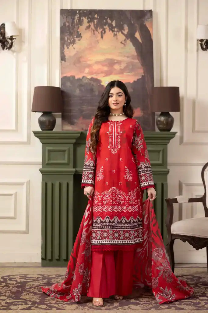3 PIECE - EMBROIDERED LAWN SUIT