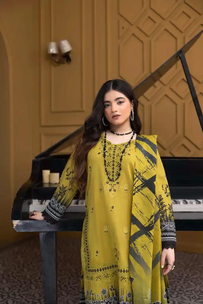 3 PIECE - EMBROIDERED LAWN SUIT
