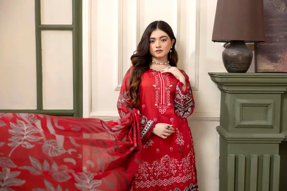 3 PIECE - EMBROIDERED LAWN SUIT