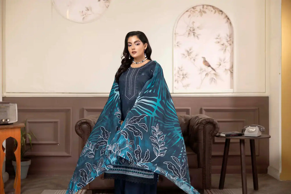 3 PIECE - EMBROIDERED LAWN SUIT