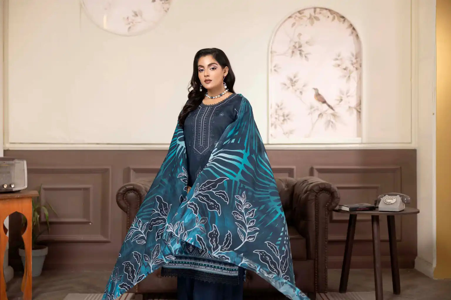 3 PIECE - EMBROIDERED LAWN SUIT