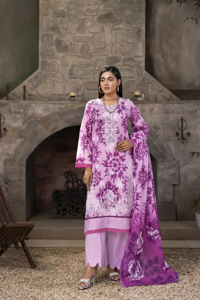 3 PIECE - EMBROIDERED LAWN SUIT