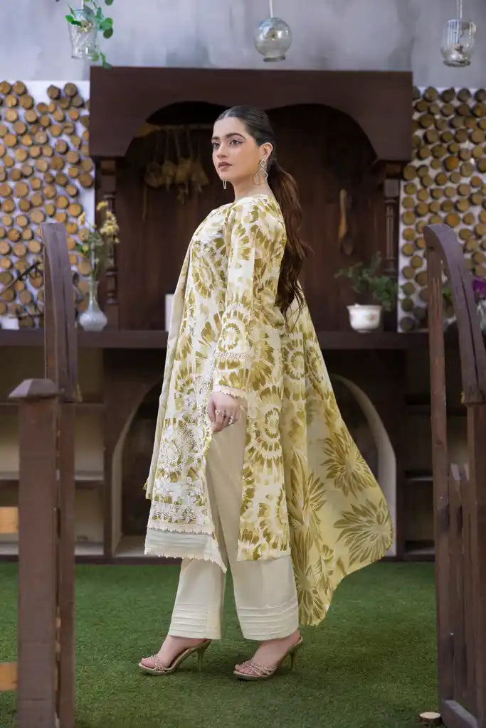 3 PIECE - EMBROIDERED LAWN SUIT