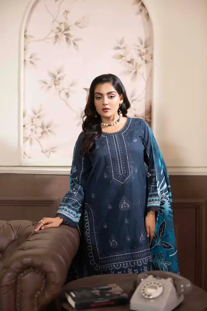 3 PIECE - EMBROIDERED LAWN SUIT