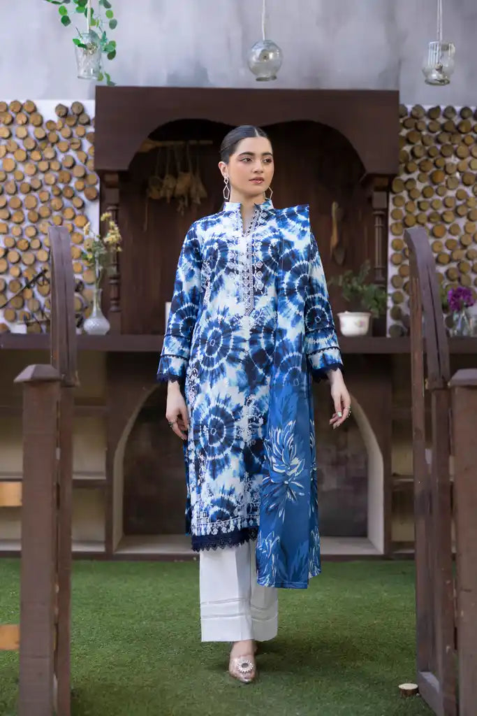 3 PIECE - EMBROIDERED LAWN SUIT