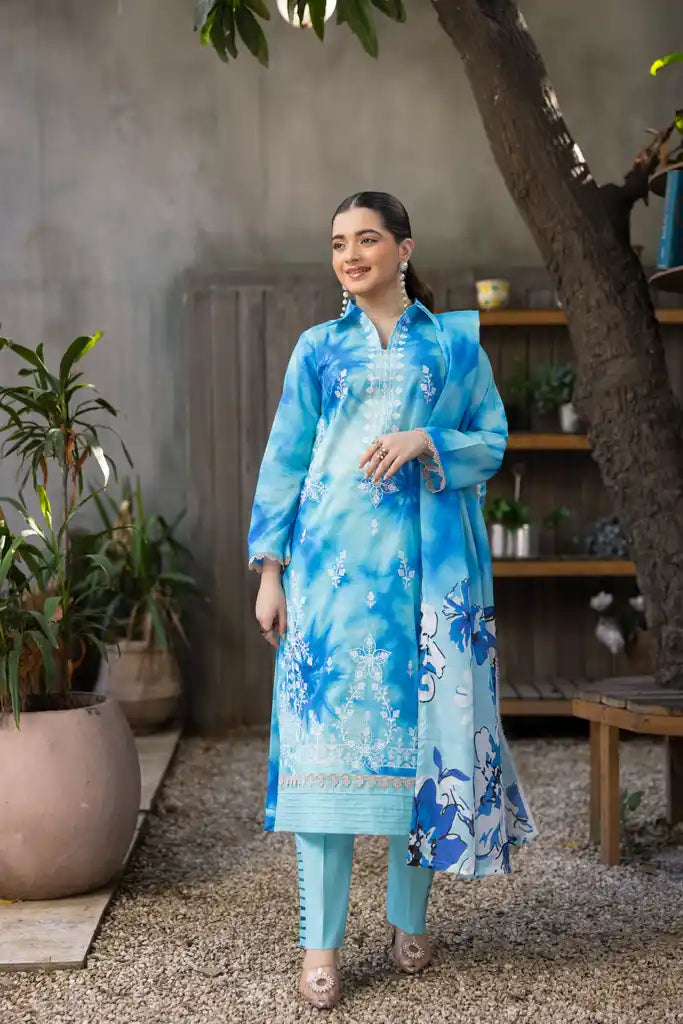 3 PIECE - EMBROIDERED LAWN SUIT