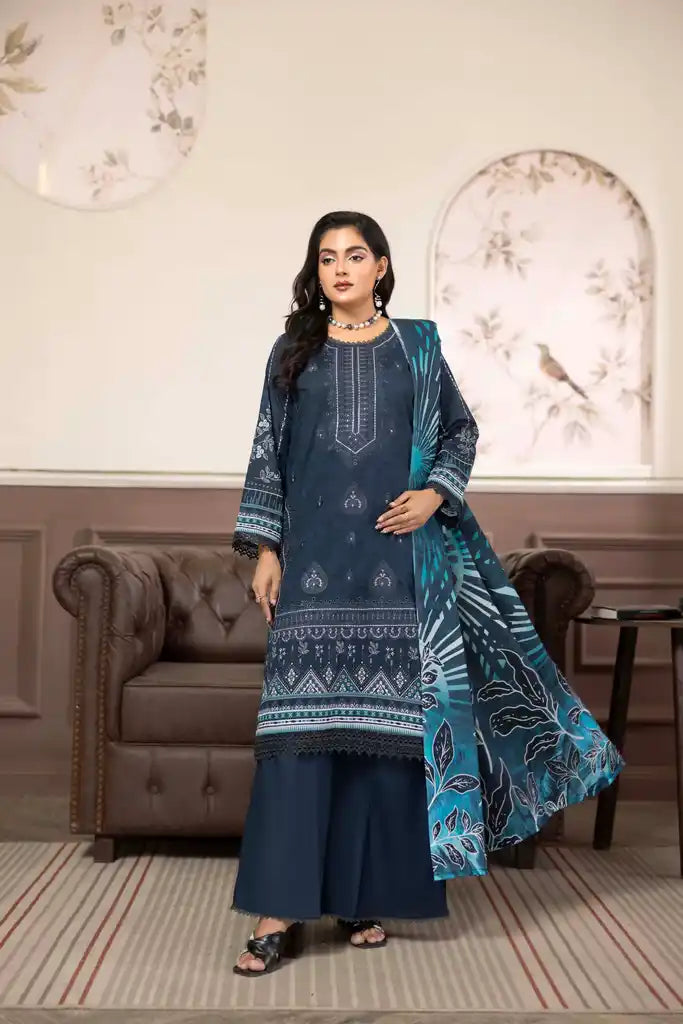 3 PIECE - EMBROIDERED LAWN SUIT