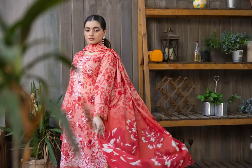3 PIECE - EMBROIDERED LAWN SUIT