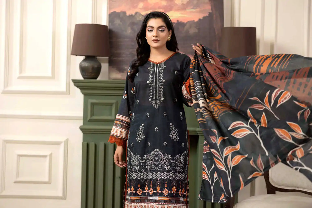 3 PIECE - EMBROIDERED LAWN SUIT