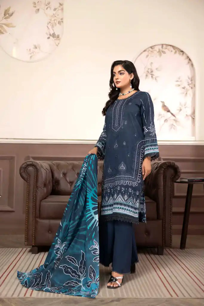 3 PIECE - EMBROIDERED LAWN SUIT